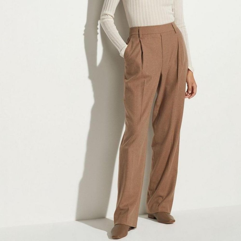 Vince Wide-Leg Trousers in Brown